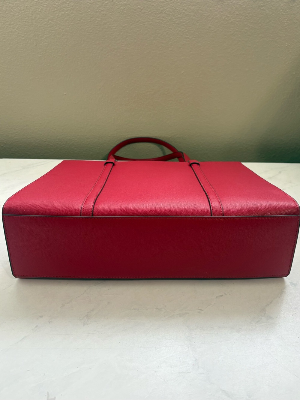 Kate Spade Kenzie Limited Edition Tote Bag Cherry Red Purse Designer Preppy - Picture 3 of 9